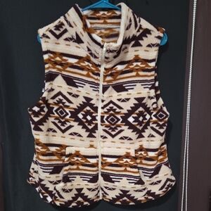 SHEIN Curve Multicolor Fleece Vest